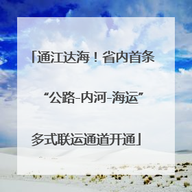 通江达海！省内首条“公路-内河-海运”多式联运通道开通