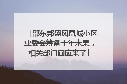 邵东邦盛凤凰城小区业委会筹备十年未果，相关部门回应来了