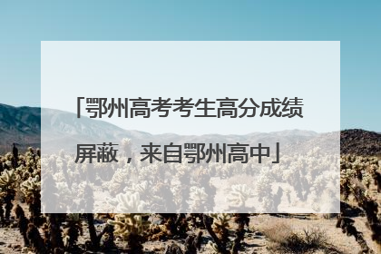 鄂州高考考生高分成绩屏蔽，来自鄂州高中