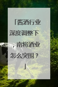 酱酒行业深度调整下，南将酒业怎么突围？