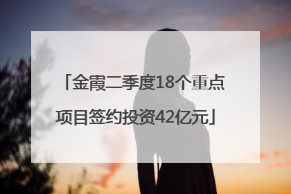金霞二季度18个重点项目签约投资42亿元