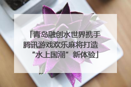 青岛融创水世界携手腾讯游戏欢乐麻将打造“水上国潮”新体验
