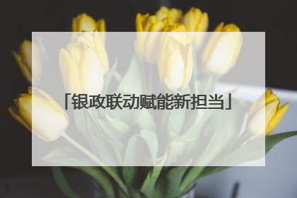 银政联动赋能新担当