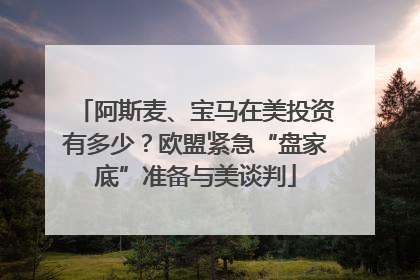 阿斯麦、宝马在美投资有多少？欧盟紧急“盘家底”准备与美谈判