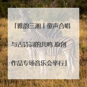 雅韵三湘丨童声合唱与古诗词的共鸣 原创作品专场音乐会举行