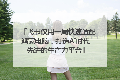 飞书仅用一周快速适配鸿蒙电脑，打造AI时代先进的生产力平台