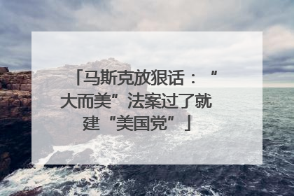 马斯克放狠话：“大而美”法案过了就建“美国党”