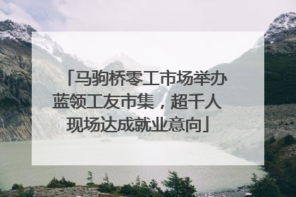 马驹桥零工市场举办蓝领工友市集，超千人现场达成就业意向