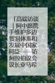 高端访谈｜阿中愿携手维护多边贸易体系和发展中国家利益——访阿拉伯议会议长亚马希