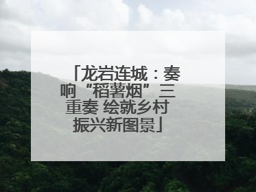 龙岩连城：奏响“稻薯烟”三重奏 绘就乡村振兴新图景