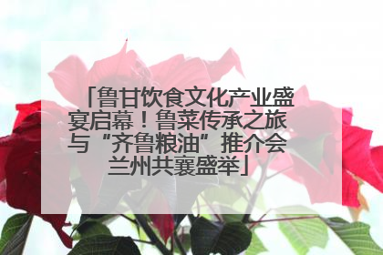 鲁甘饮食文化产业盛宴启幕！鲁菜传承之旅与“齐鲁粮油”推介会兰州共襄盛举