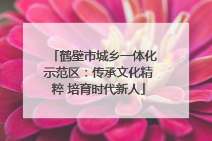 鹤壁市城乡一体化示范区：传承文化精粹 培育时代新人