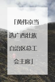 黄伟京当选广西壮族自治区总工会主席