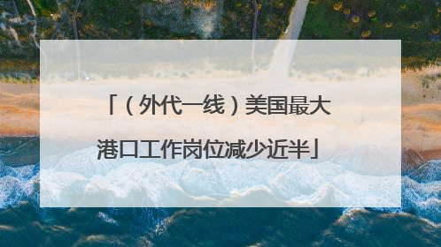 （外代一线）美国最大港口工作岗位减少近半