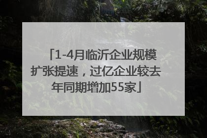 1-4月临沂企业规模扩张提速，过亿企业较去年同期增加55家