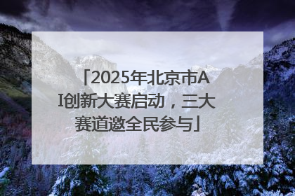 2025年北京市AI创新大赛启动，三大赛道邀全民参与