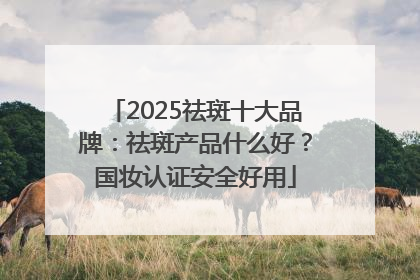2025祛斑十大品牌：祛斑产品什么好？国妆认证安全好用