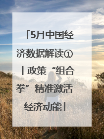5月中国经济数据解读①丨政策“组合拳”精准激活经济动能